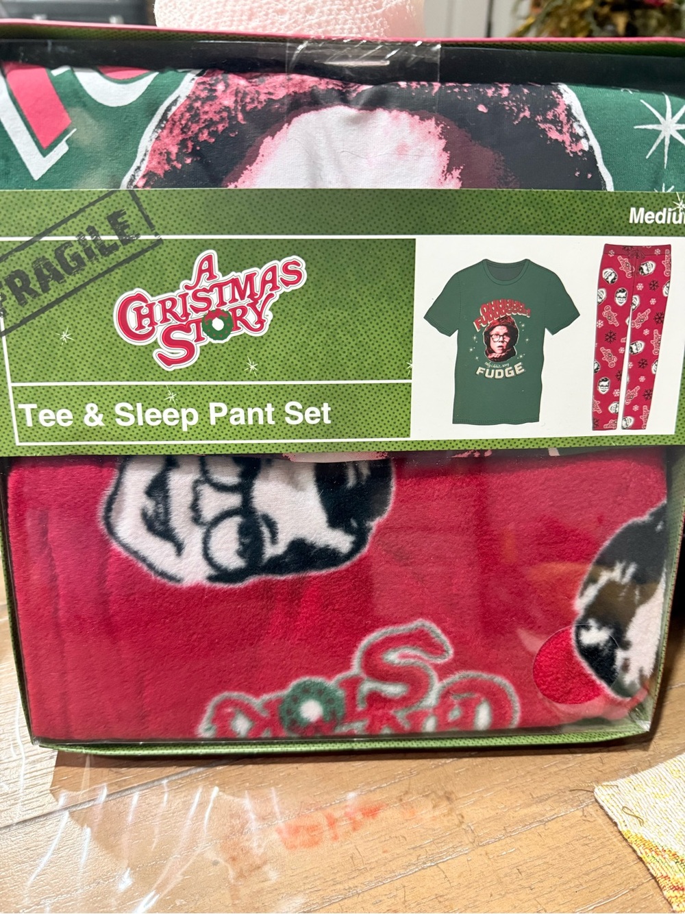 Kids Pajama Tee & Sleep Pant Set - Red/Green